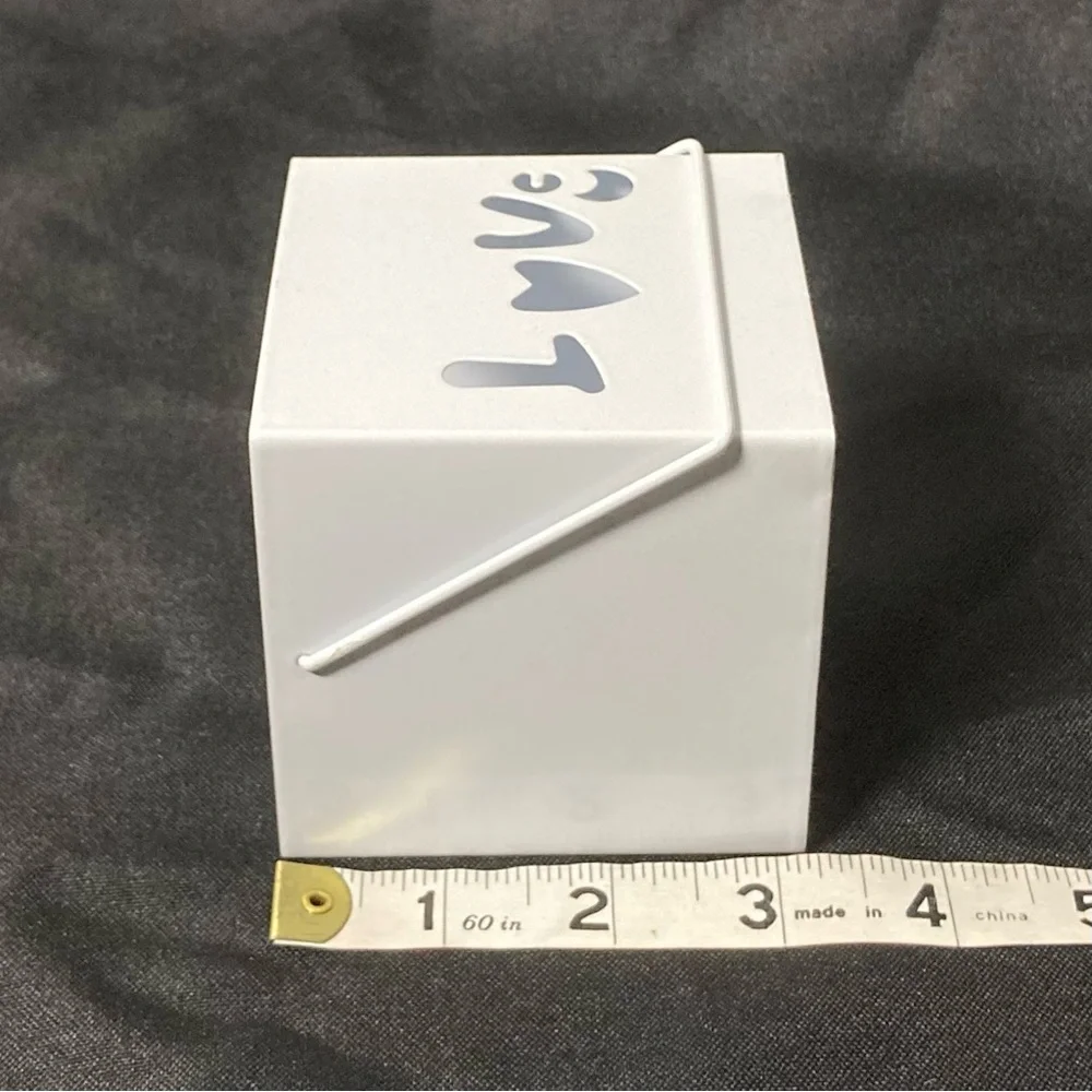 ⭐️ Target Valentine’s Day Metal Square Pail Love Cut-Out 3” x 3” Candle Holder